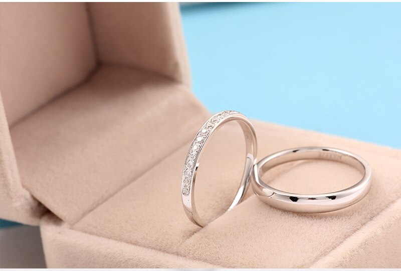 Natural Diamond Solid 18K Rose Gold Wedding Bands - infinity diamond ring