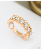 Vintage Lace Design Natural Diamond 18K Gold Ring - infinity diamond ring