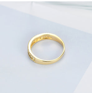 0.6cttw Natural Real Diamond Ring 18K White / Yellow Gold Diamond Wedding Anniversary Band - infinity diamond ring