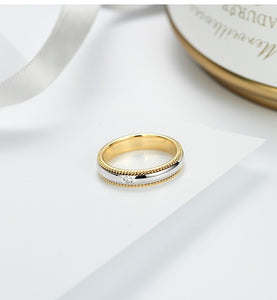 0.04ct Natural Diamond Ring Solid 14K Yellow White Gold Turn Ring - infinity diamond ring