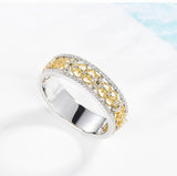 Classic 0.31cttw Round Cut Natural Diamond  18K Yellow White Gold Ring - infinity diamond ring