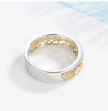 Classic 0.31cttw Round Cut Natural Diamond  18K Yellow White Gold Ring - infinity diamond ring