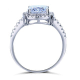 INFINITY 3 Carat Cushion Cut "LIMITLESS LOVE" Solid 925 Sterling Silver Bridal Engagement Ring - infinity diamond ring