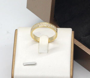 Real SI1 .40 ct Diamond 18K Yellow Gold Ring - infinity diamond ring