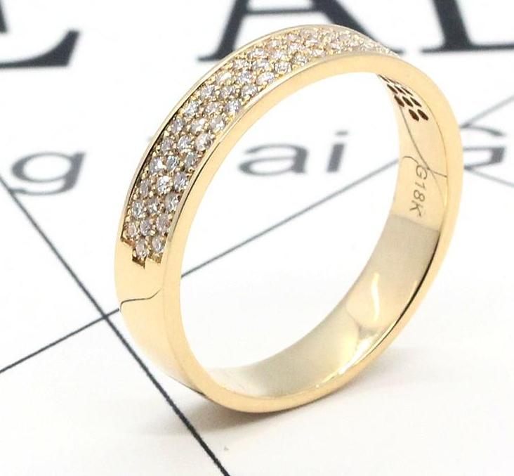 Real SI1 .40 ct Diamond 18K Yellow Gold Ring - infinity diamond ring