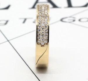 Real SI1 .40 ct Diamond 18K Yellow Gold Ring - infinity diamond ring