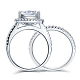 INFINITY "Goddess" "5 Ct Cushion Cut Wedding Engagement Ring Set Solid 925 Sterling Silver - infinity diamond ring