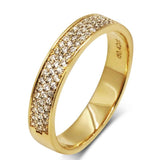 Real SI1 .40 ct Diamond 18K Yellow Gold Ring - infinity diamond ring