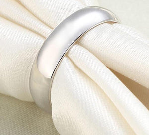 INFINITY "KINGSMAN" High Polished Men Solid 925 Sterling Silver Band - infinity diamond ring