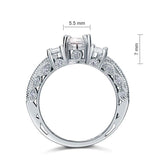 INFINITY Vintage Style 2 Carat Solid 925 Sterling Silver Wedding Engagement Ring - infinity diamond ring