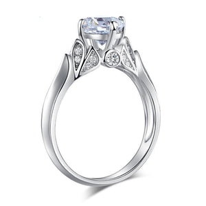 INFINITY "Fire Star" 1.25 Ct Solid 925 Sterling Silver Bridal Engagement Ring - infinity diamond ring