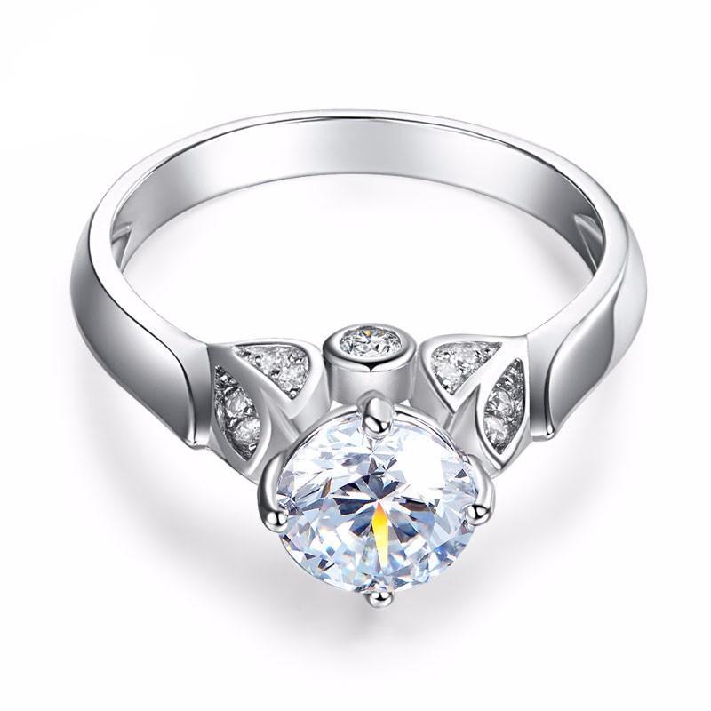 INFINITY "Fire Star" 1.25 Ct Solid 925 Sterling Silver Bridal Engagement Ring - infinity diamond ring