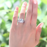 INFINITY  1.5 Ct "Eternal Soul" Vintage Style Solid 925 Sterling Silver Wedding Engagement Ring - infinity diamond ring