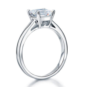 INFINITY  1.5 Carat Princess " CLASIC " Solid 925 Sterling Silver Engagement Ring - infinity diamond ring